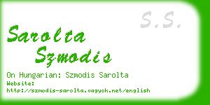 sarolta szmodis business card